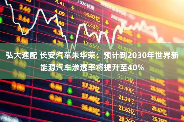弘大速配 长安汽车朱华荣：预计到2030年世界新能源汽车渗透率将提升至40%